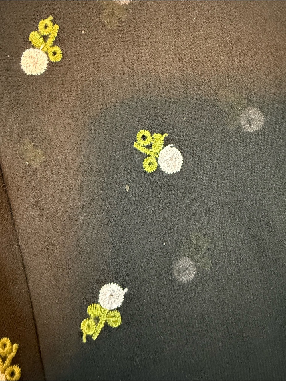 Cabi Sheer Embroidered Floral Blouse Size Small Black Long Sleeve Boho Top - Picture 13 of 14